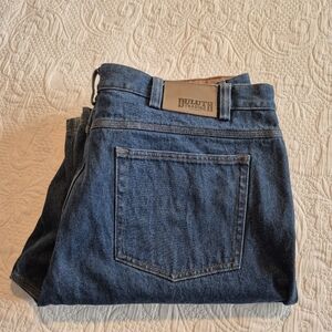 Duluth Trading Company men's size 44 x 34  Relaxed fit dark wash jeans EUC